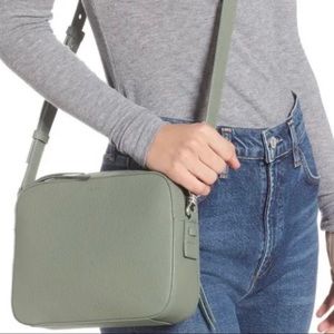 All Saints Captain Lea crossbody bag / blue-grey